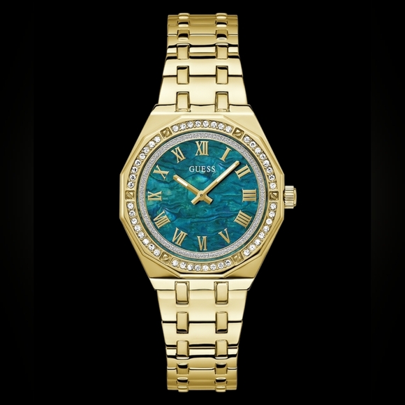 GUESS Ladies Gold Tone Analog Watch - Picture 6 of 9